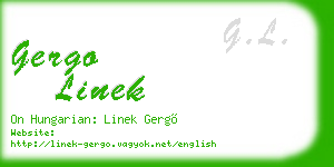 gergo linek business card